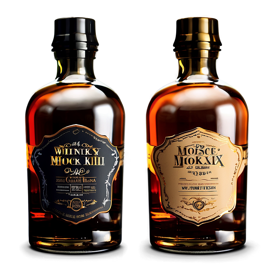 Whiskey Bottle Mockup Png 06212024 PNG image