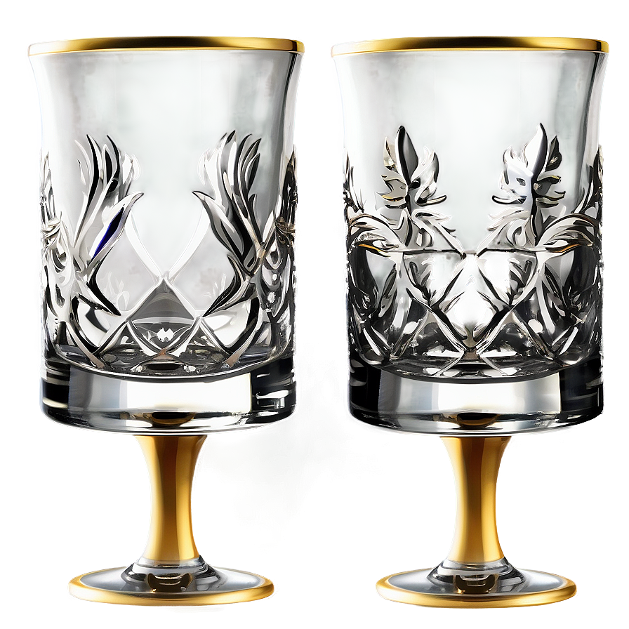 Whiskey Glass With Gold Rim Png Ojn90 PNG image