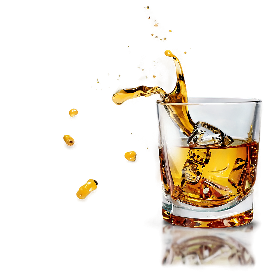 Whiskey Glass With Splash Png 81 PNG image