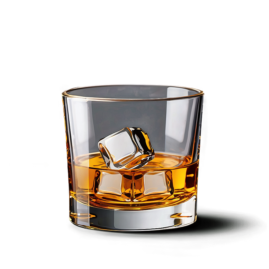 Whiskey Glass With Whiskey Stones Png Jgb PNG image