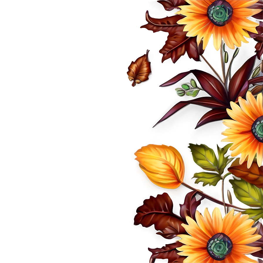 Whispering Fall Flowers Png Axq66 PNG image