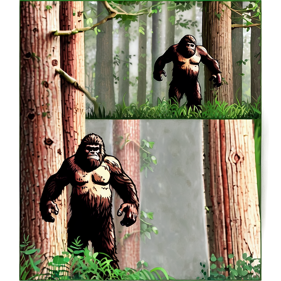 Whispering Woods Bigfoot Png 05232024 PNG image