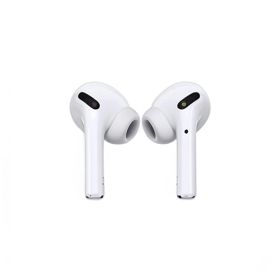 White Airpods Earphones Png 05212024 PNG image