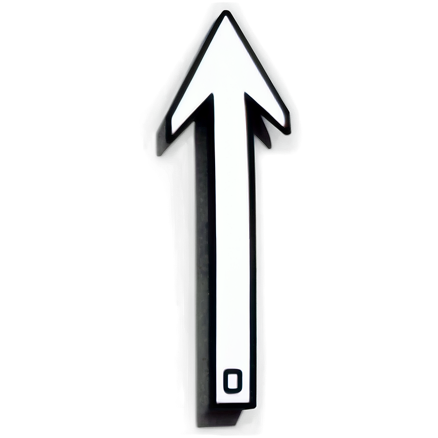 White Arrow Indicator Png 05042024 PNG image