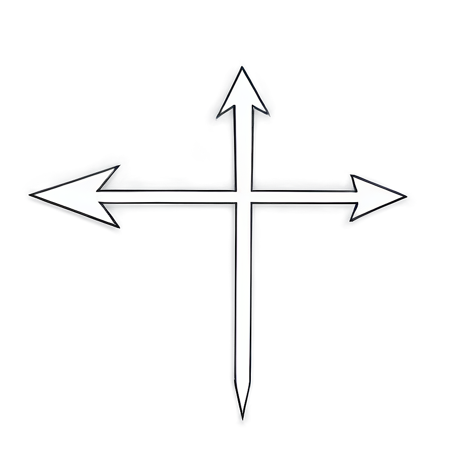 White Arrow Outline Png Ykr66 PNG image