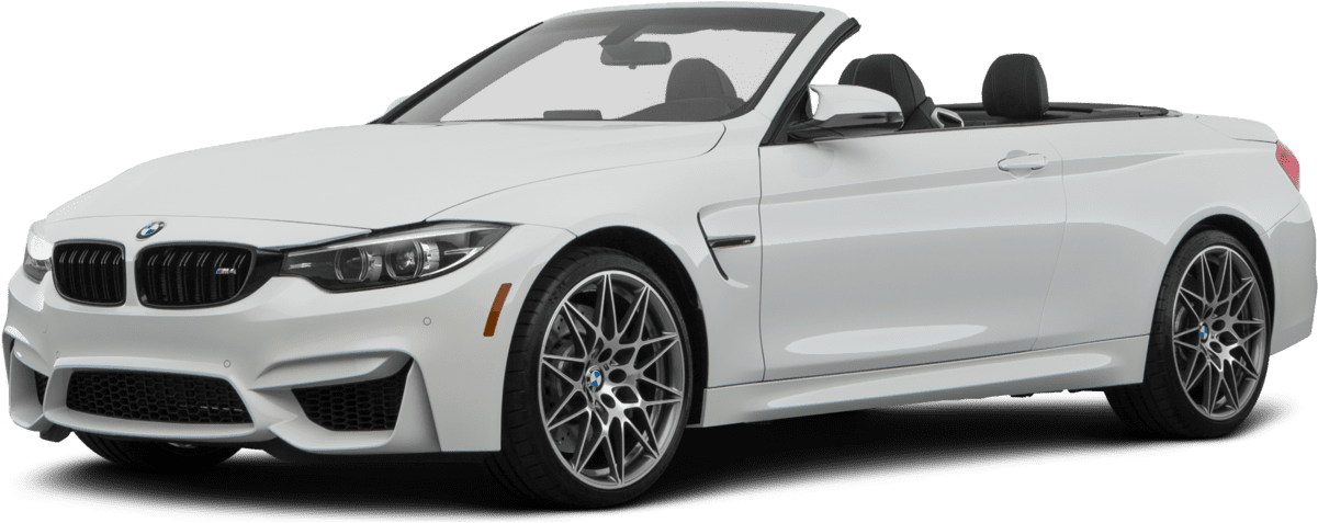 White B M W Convertible Side View PNG image