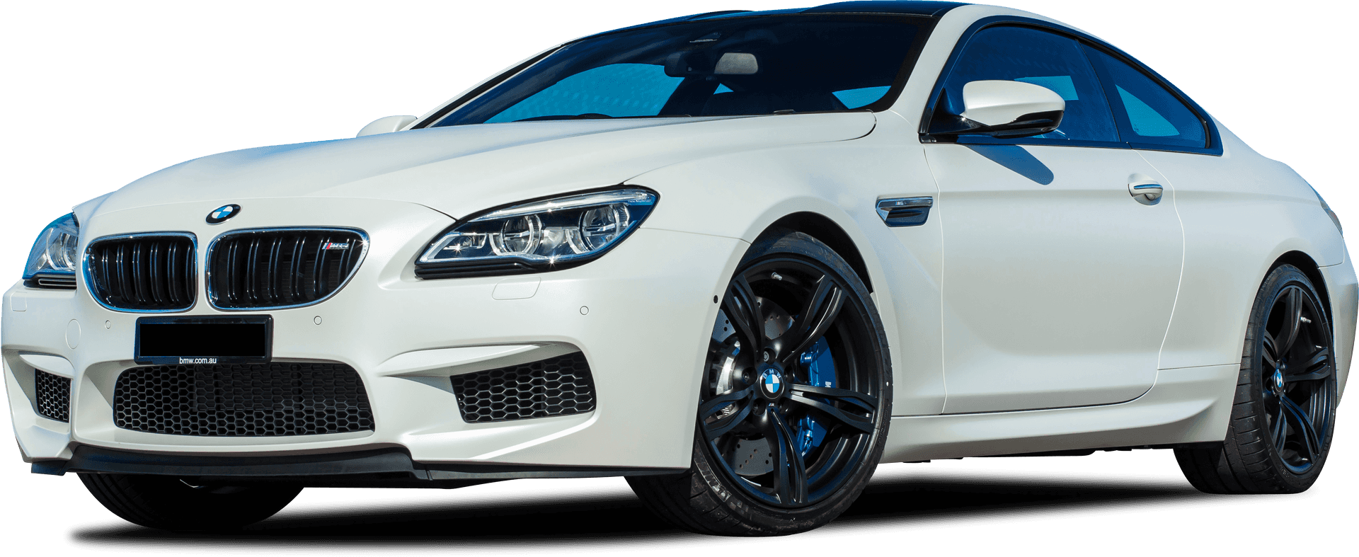 White B M W M6 Coupe Side View PNG image