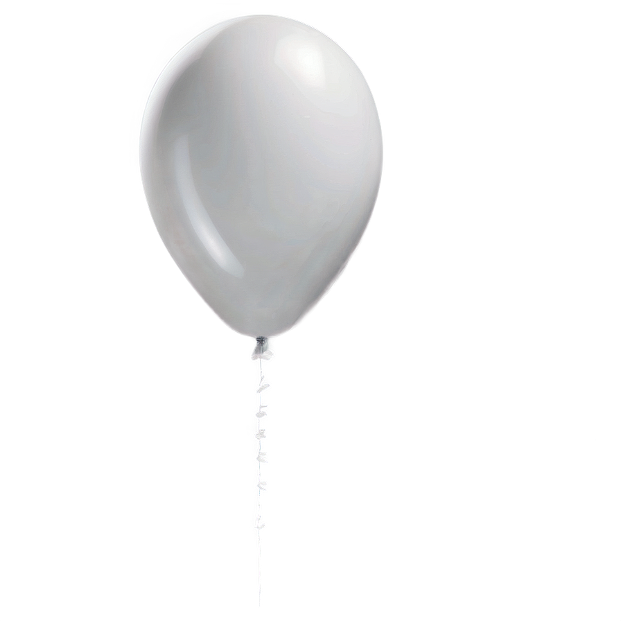 White Balloon Art Png 5 PNG image