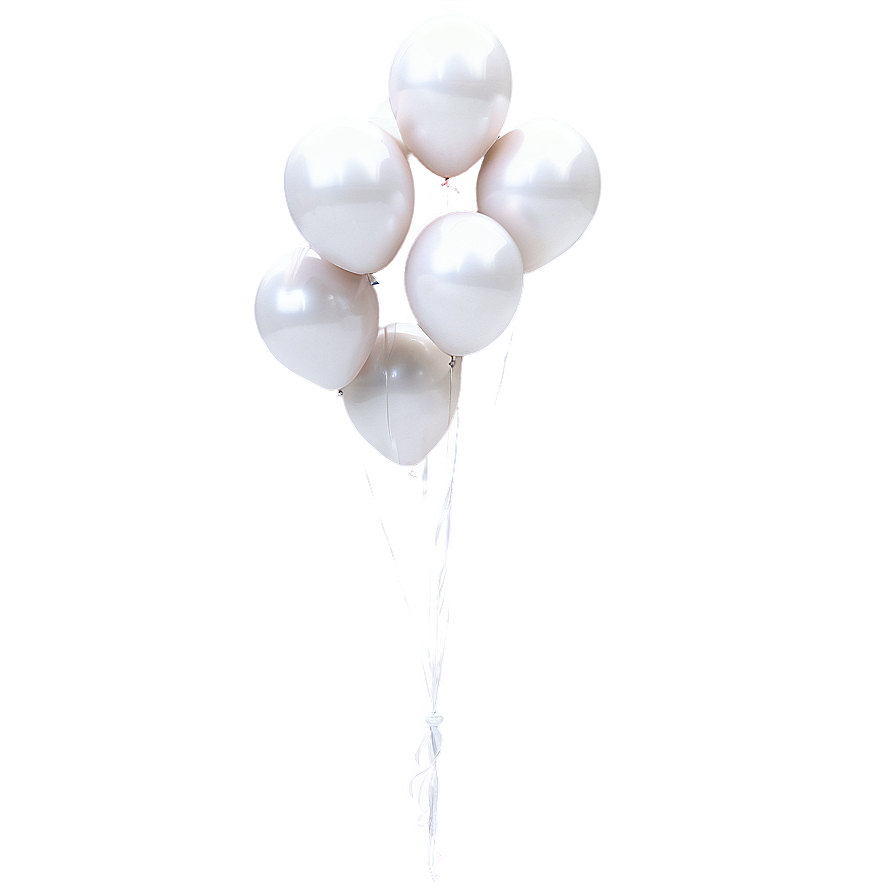 White Balloon Bunch Png Btj PNG image