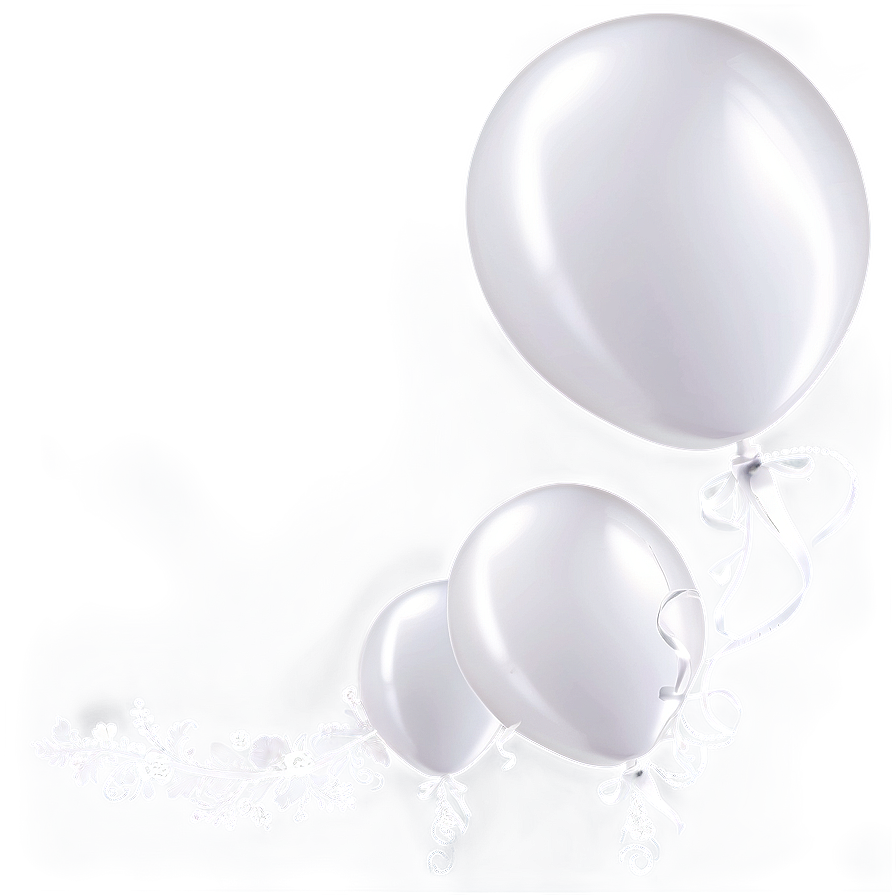 White Balloon Decoration Png Abi PNG image