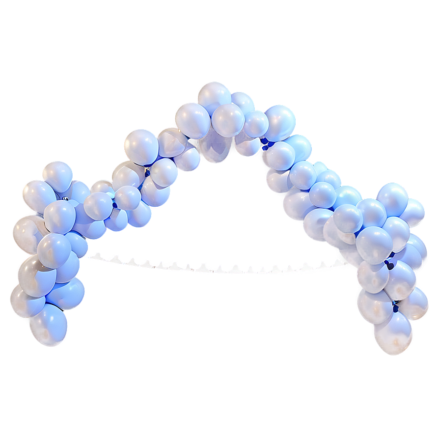 White Balloon Garland Png Osq PNG image