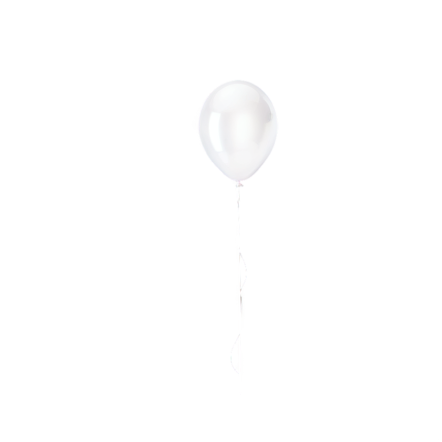 White Balloon Graphic Png 06212024 PNG image