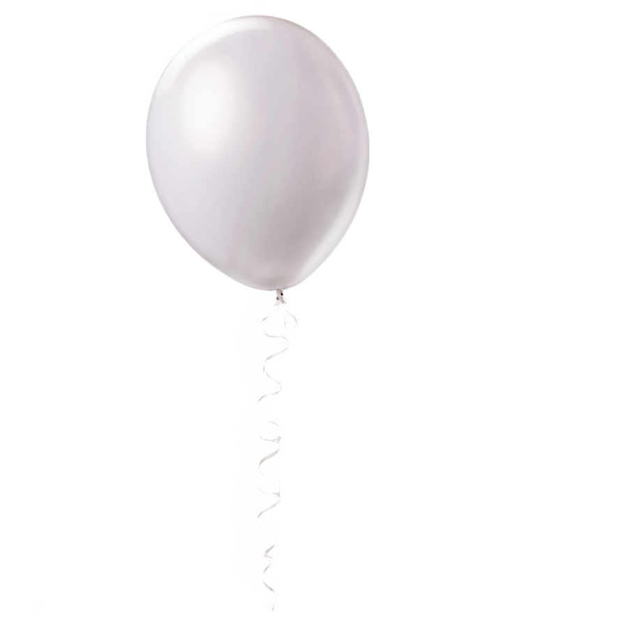 White Balloon Isolated Png 06212024 PNG image