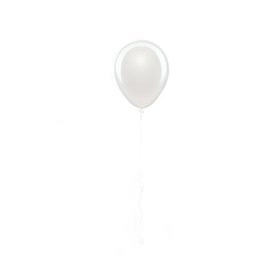 White Balloon Isolated Png 82 PNG image