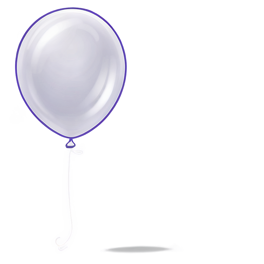 White Balloon Outline Png Gau7 PNG image