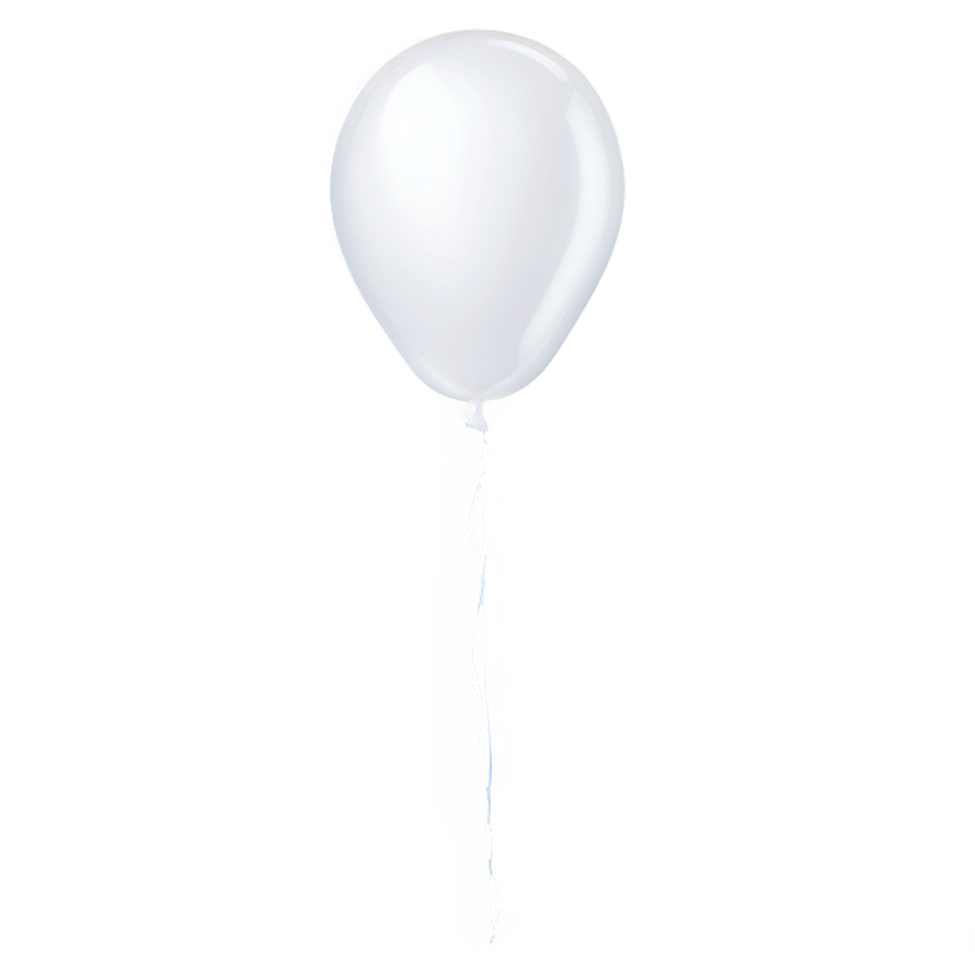 White Balloon With String Png Cvp37 PNG image