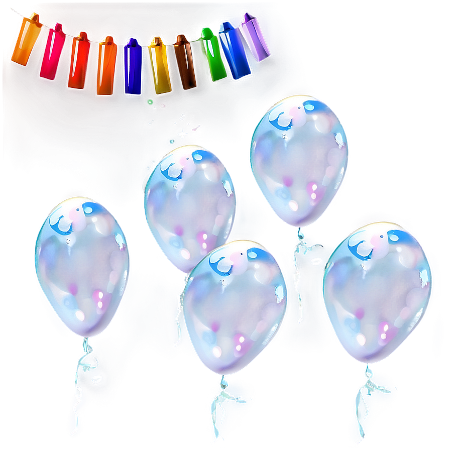 White Balloons Background Png Vhn98 PNG image