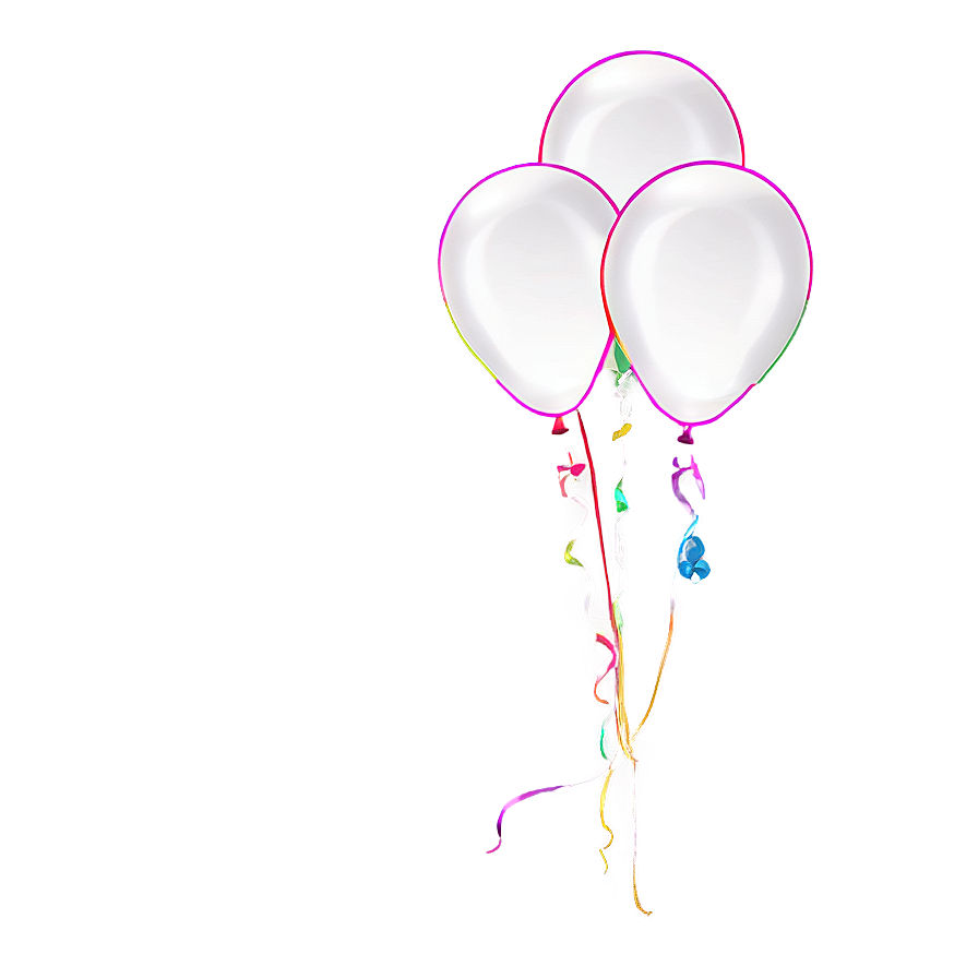 White Balloons Background Png Wdq38 PNG image