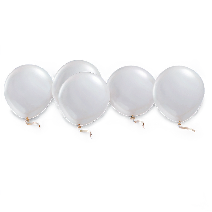 White Balloons Bundle Png Cih PNG image