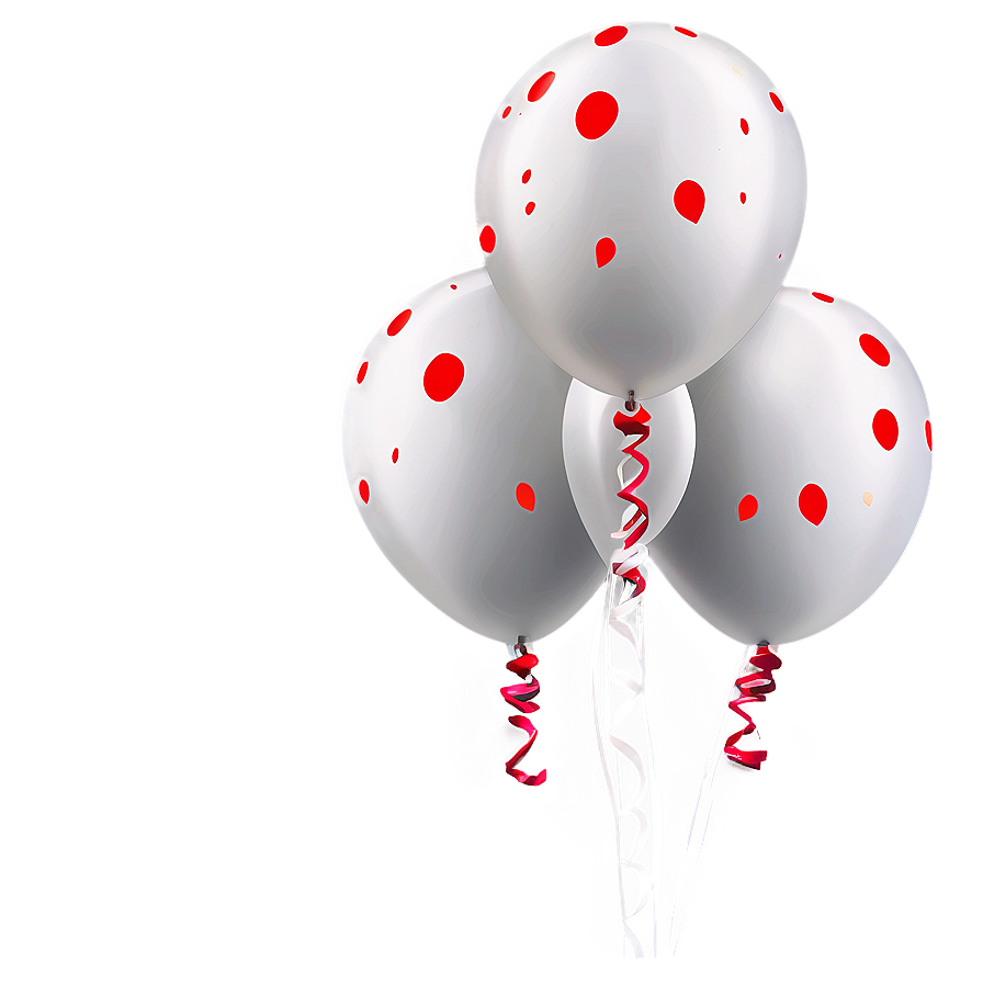 White Balloons Invitation Png Acy84 PNG image