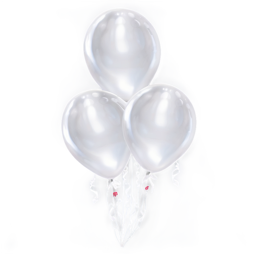 White Balloons Isolated Png 55 PNG image