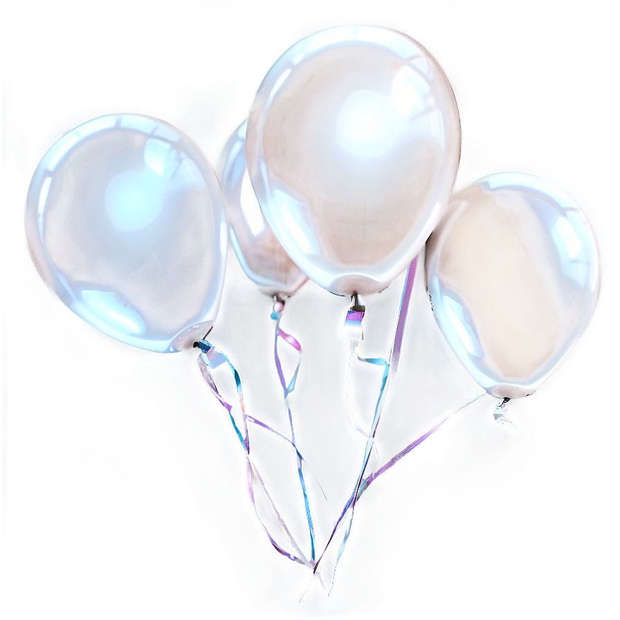 White Balloons Isolated Png Skt29 PNG image