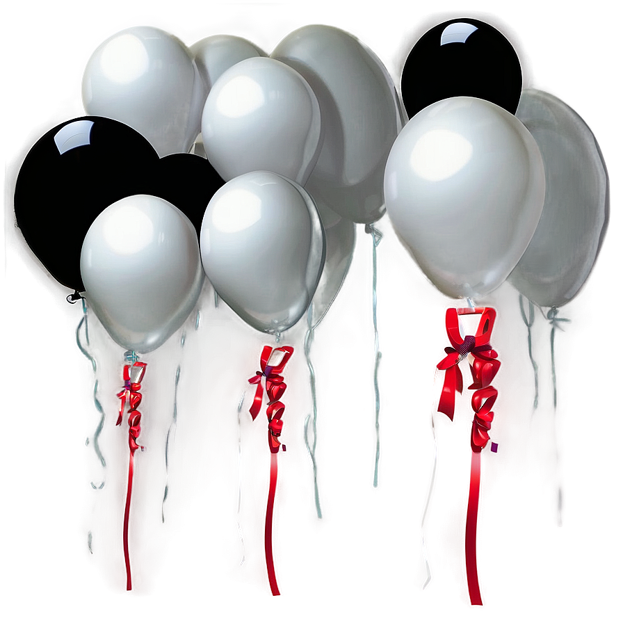 White Balloons With Faces Png 40 PNG image