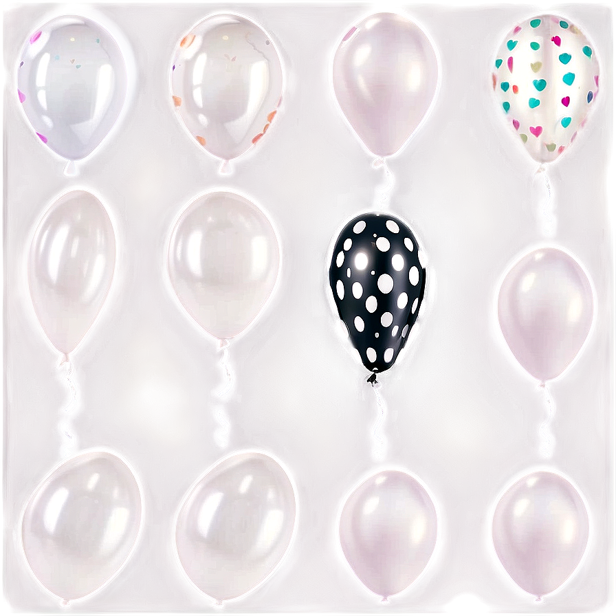 White Balloons With Lights Png 50 PNG image