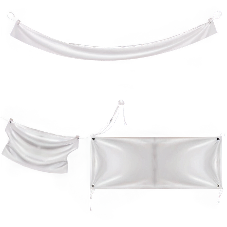 White Banner C PNG image