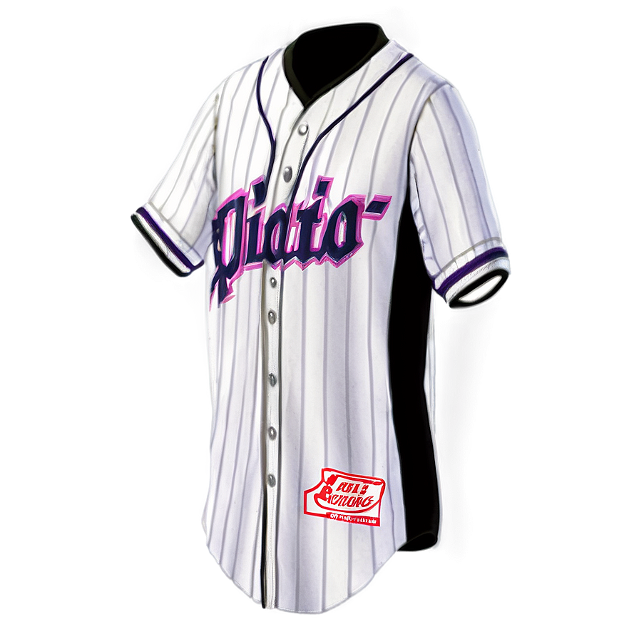 White Baseball Jersey Png 06282024 PNG image