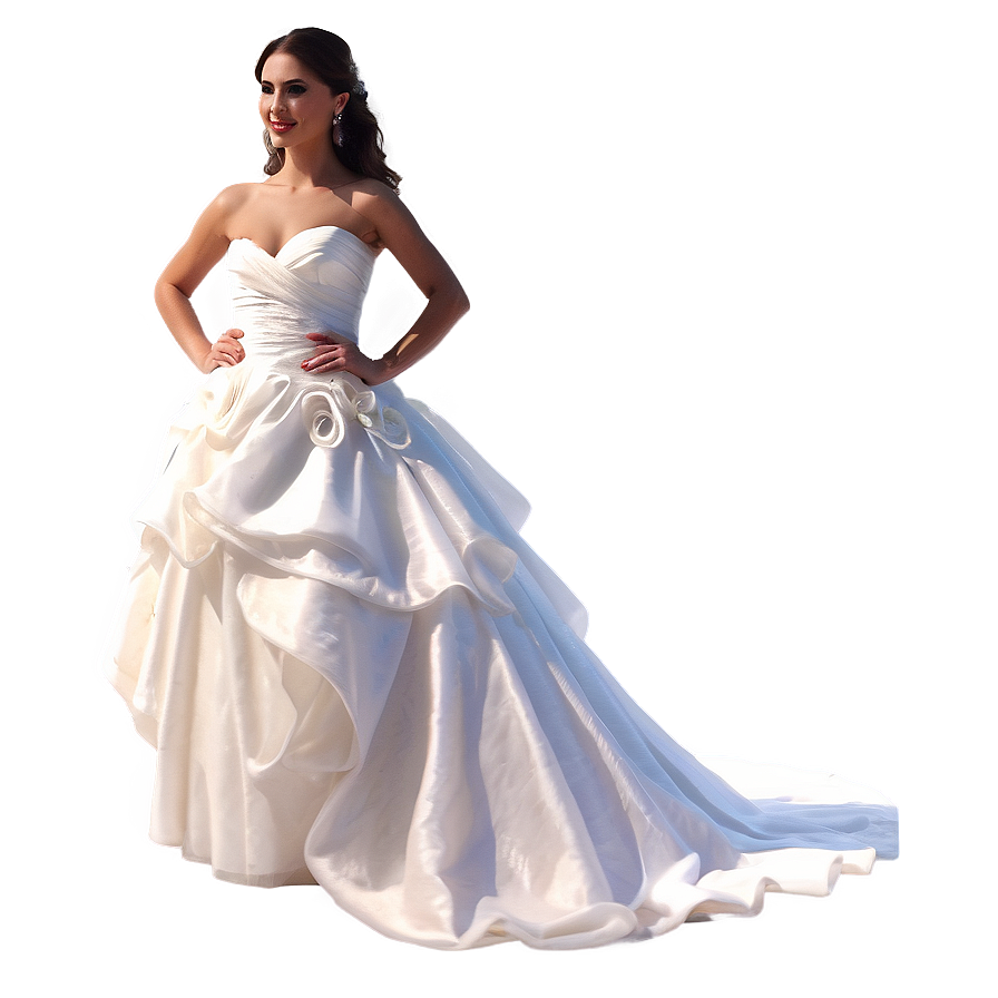 White Beach Wedding Dress Png Ecj82 PNG image