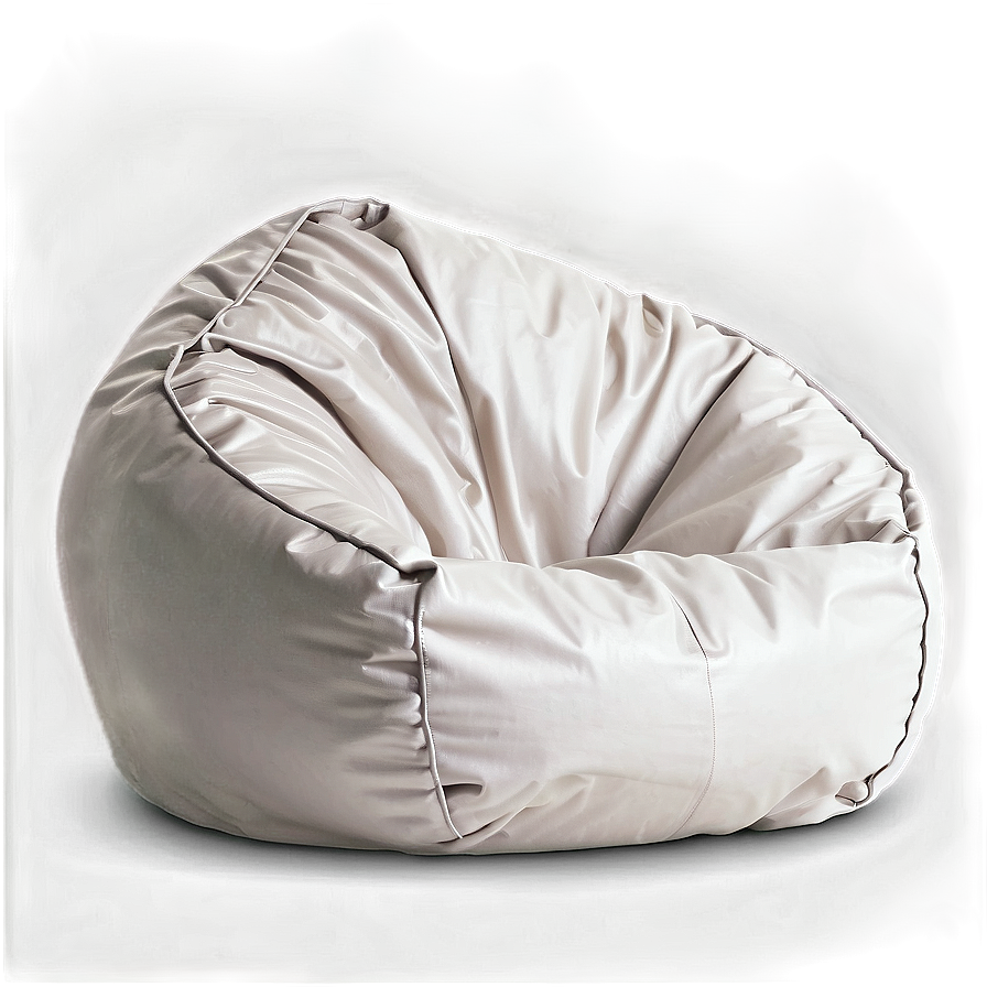 White Bean Bag Chair Png 06132024 PNG image