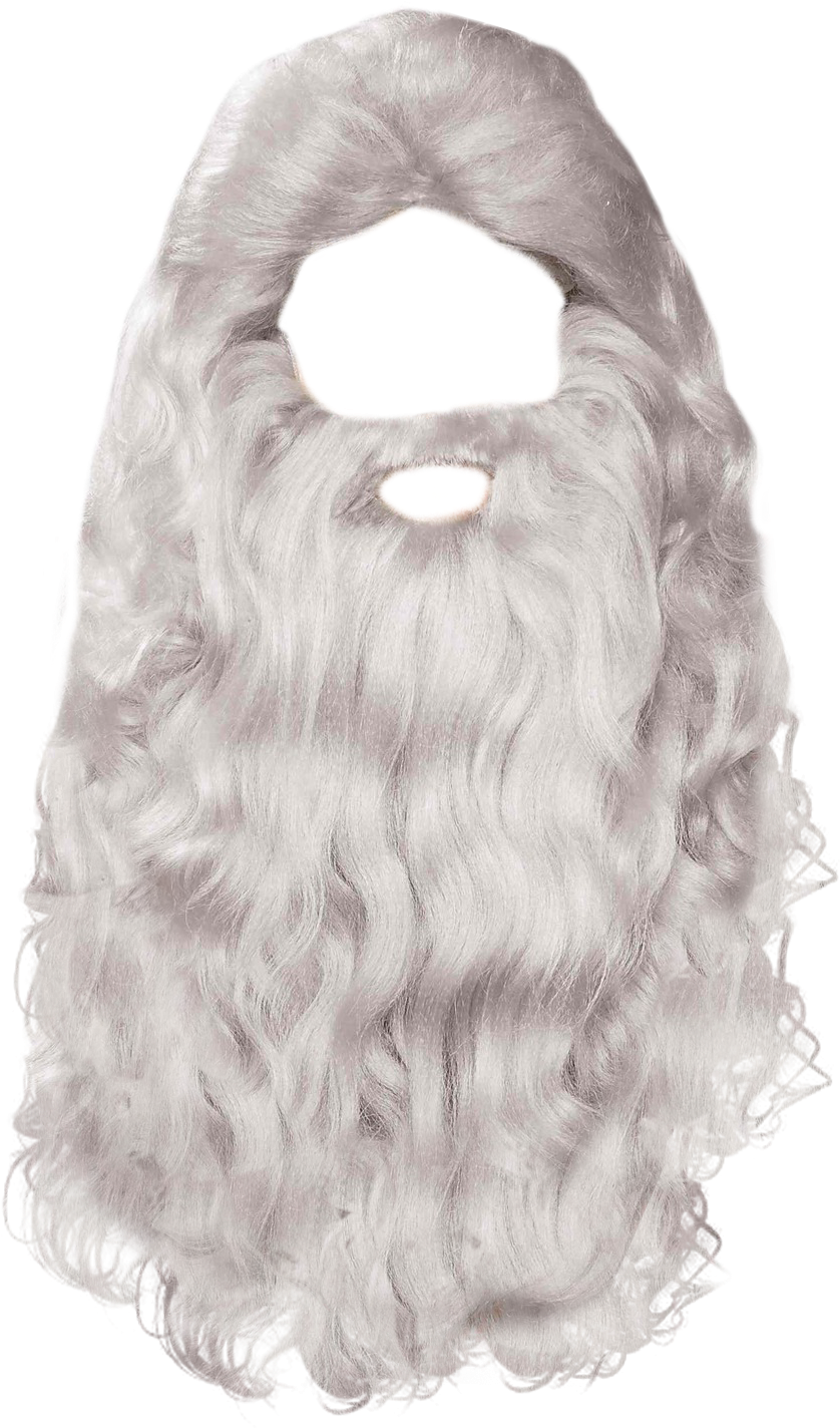 White Beardand Moustache Costume Accessory PNG image