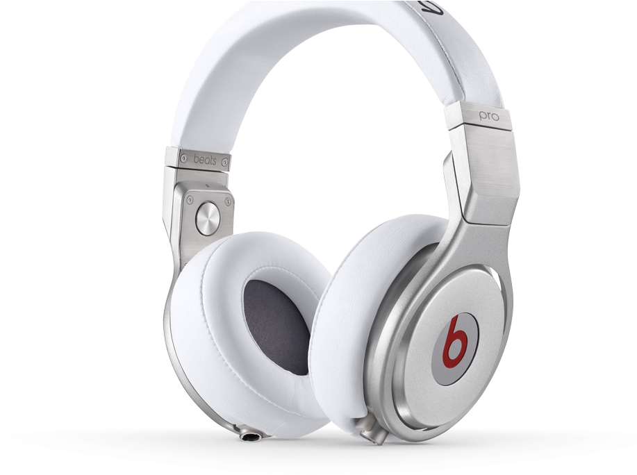 White Beats Pro Headphones PNG image