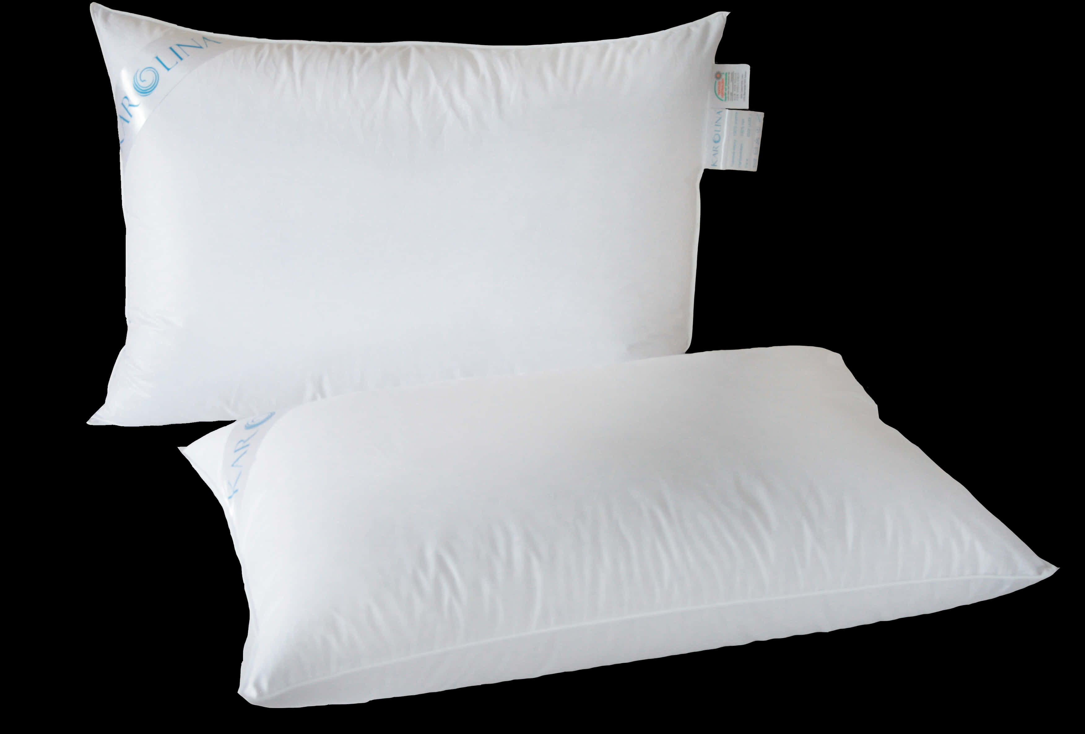 White Bed Pillowswith Tags PNG image