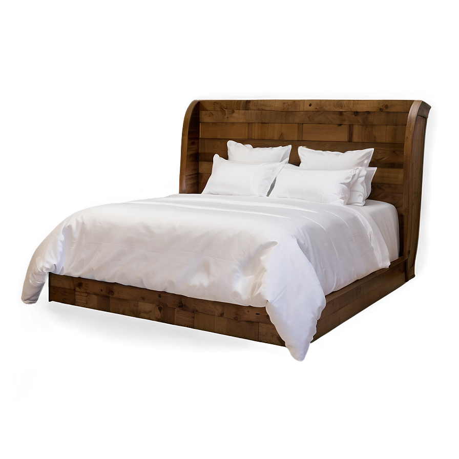 White Bed With Bright Accents Png 06132024 PNG image