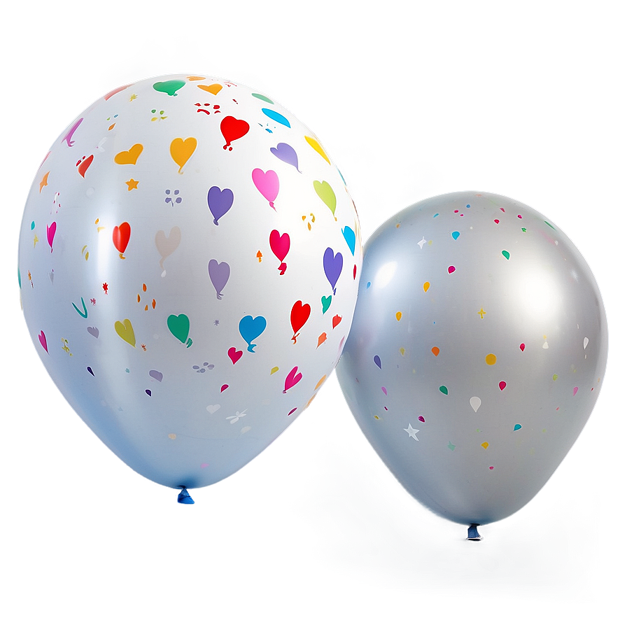 White Birthday Balloon Png 06212024 PNG image