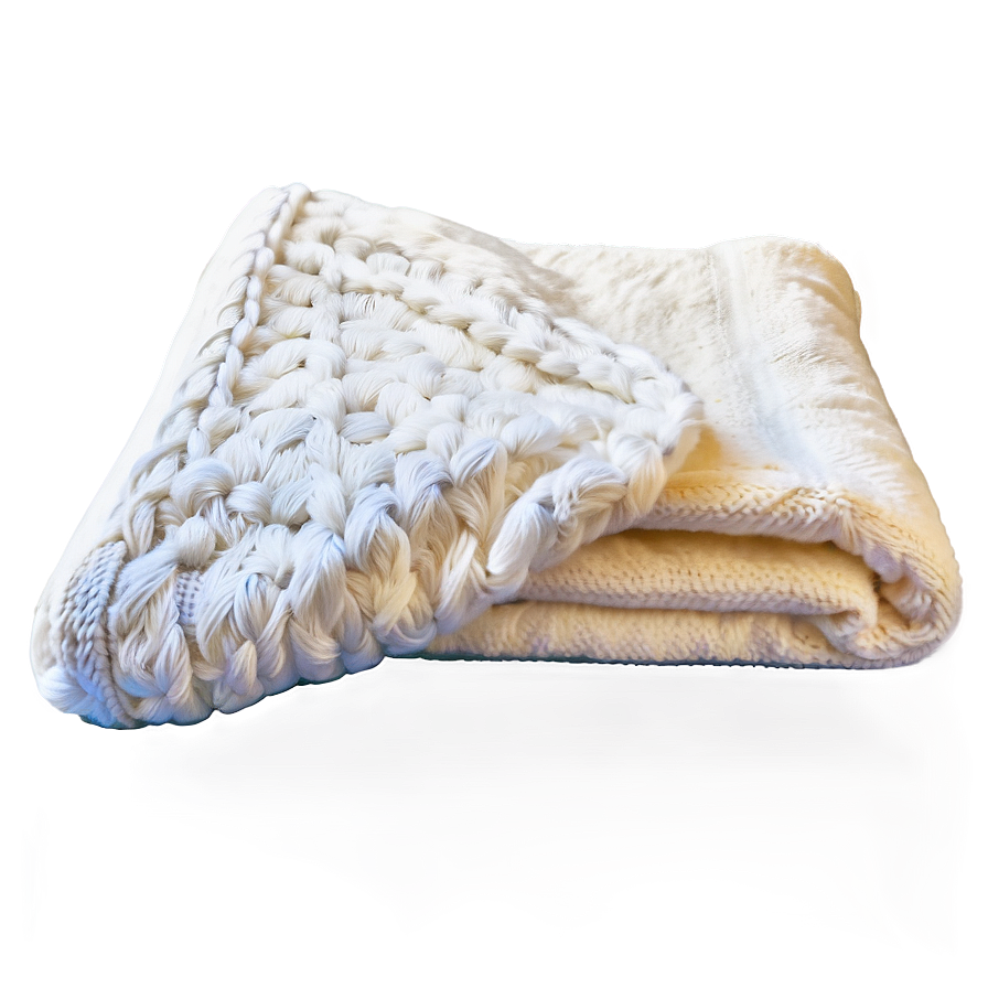 White Blanket With Texture Png 06282024 PNG image