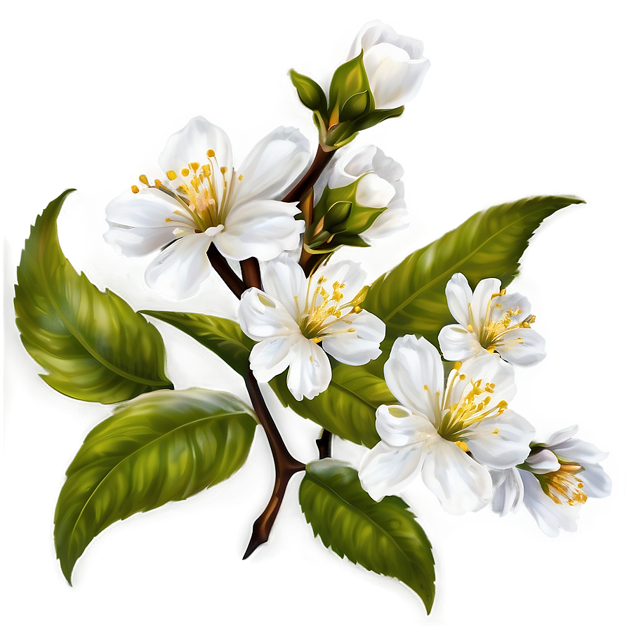 White Blossom Flower Png Ynp11 PNG image