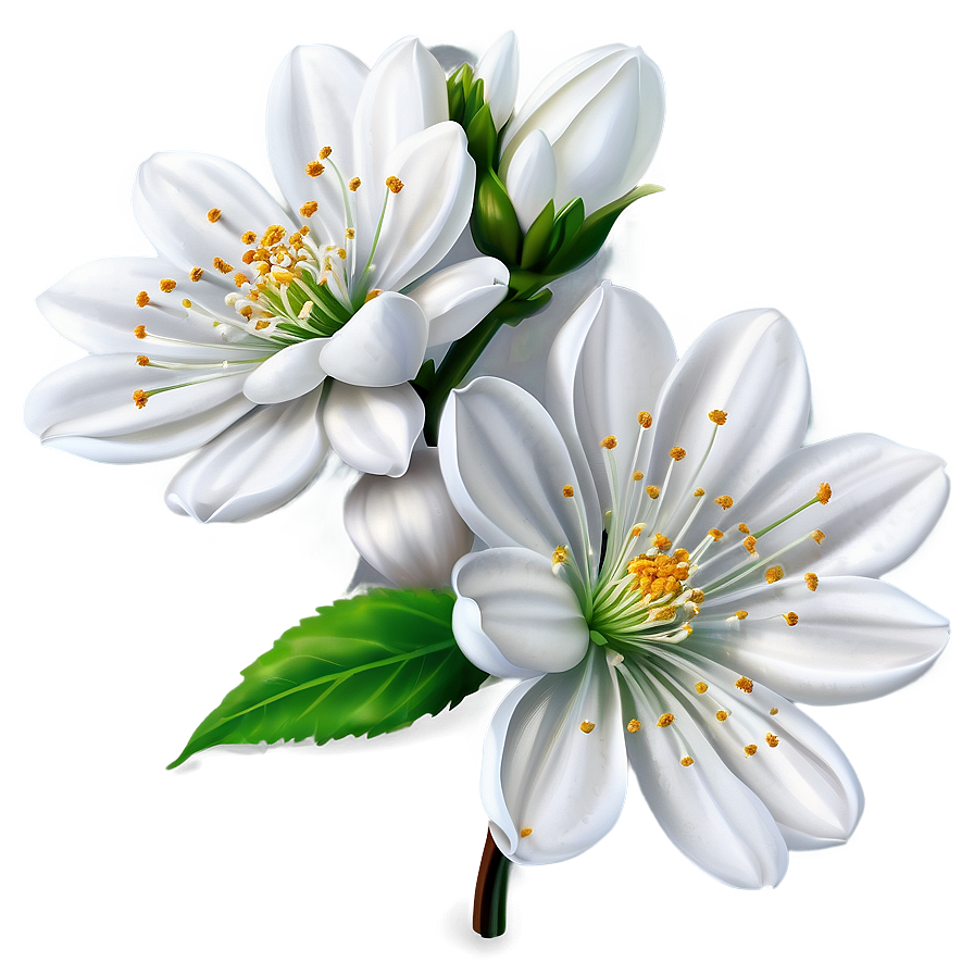 White Blossoming Flower Png 54 PNG image