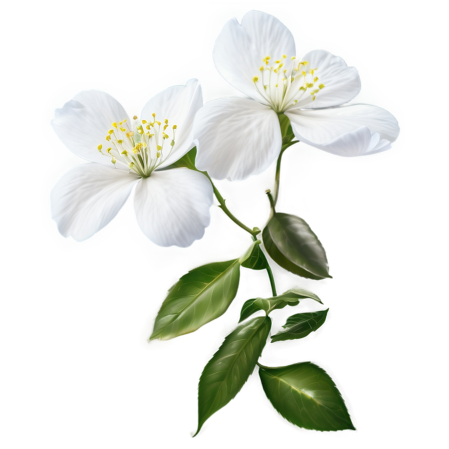 White Blossoming Flower Png Dei50 PNG image