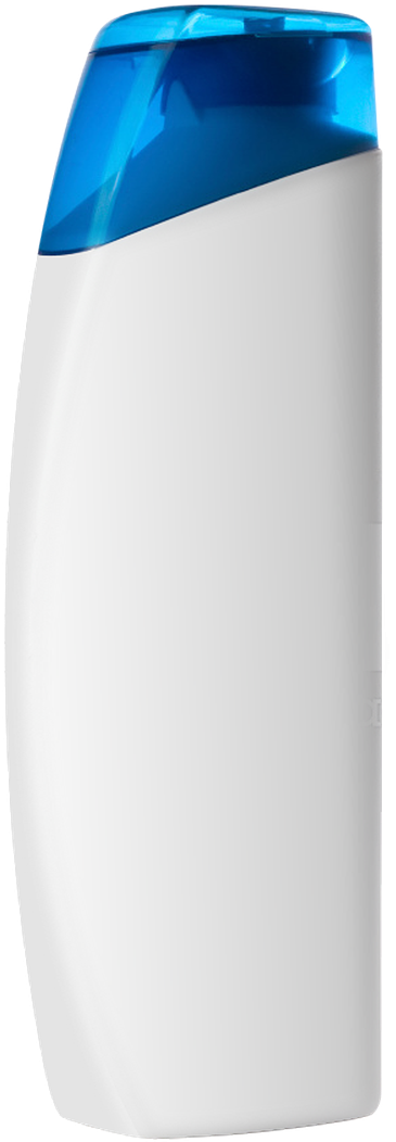 White Blue Shampoo Bottle PNG image