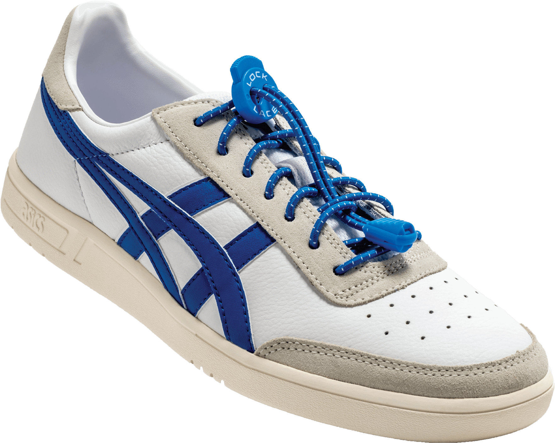 White Blue Sneakerwith Lock Laces PNG image