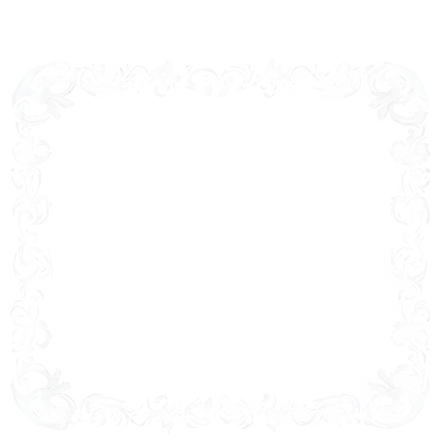White Border With Scrolls Png Hpd35 PNG image