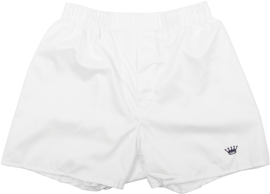 White Boxer Shorts Product View PNG image