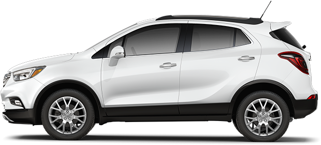 White Buick Encore S U V Side View PNG image
