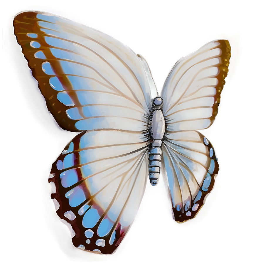 White Butterfly Drawing Png Oyn32 PNG image