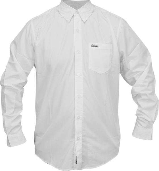 White Button Up Shirtwith Pocket PNG image