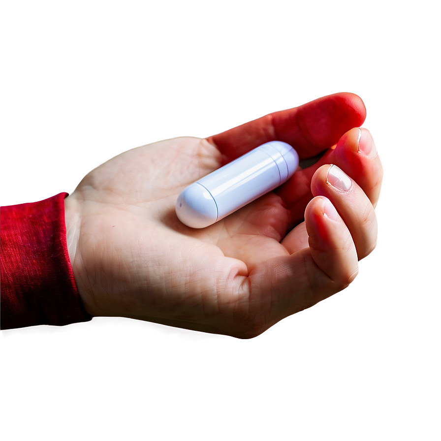 White Capsule In Hand Png Nmb PNG image