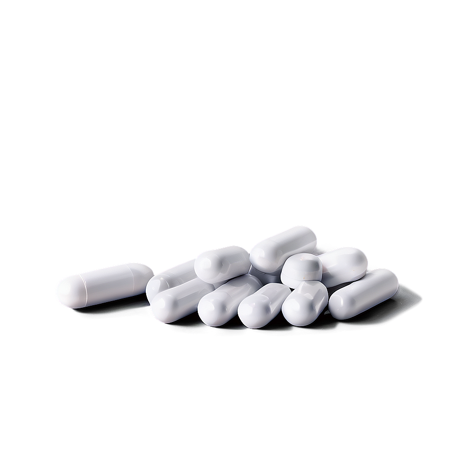 White Capsule Pile Png 06282024 PNG image